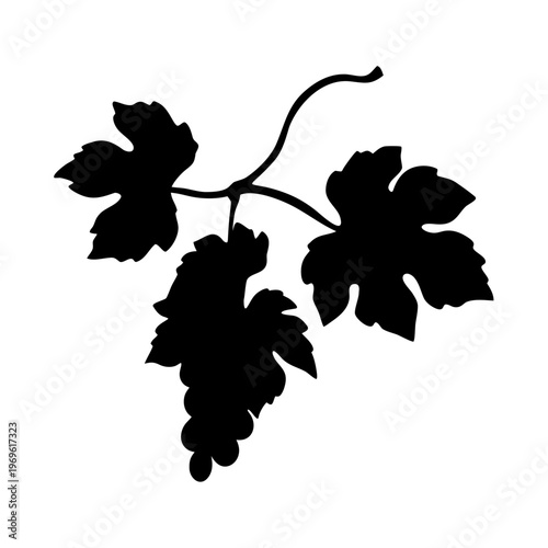 Silhouette of a cat climbing a thin branch in motion Vector