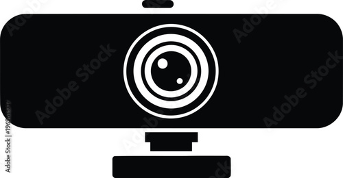 Webcam icon isolated on transparent background technology digital communication symbol.