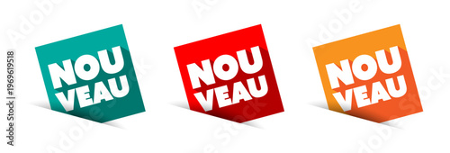 Text "Nouveau" , "New" in french 