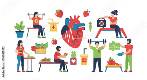 Healthy heart lifestyle: fitness, nutrition, and medical care