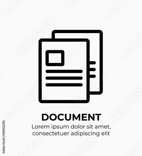 Document Modern Flat Line Icons for Finance, Marketing, Startup & Corporate Use