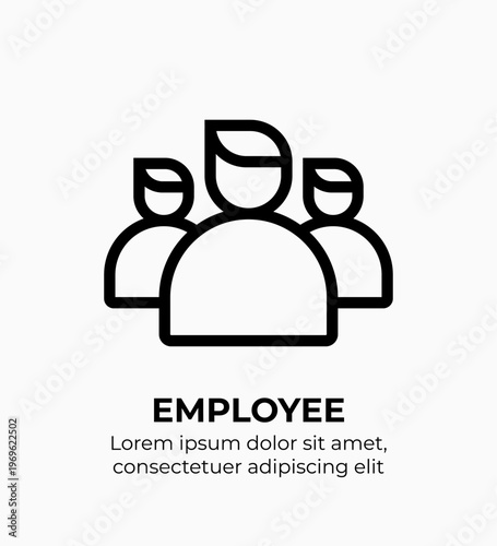 Employee Modern Flat Line Icons for Finance, Marketing, Startup & Corporate Use