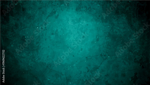 Vector Emerald textured abstract background shows grunge artistry and rich teal tone creating an impressionistic design with luxury depth, wall texture and dark edges 