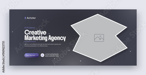 Creative Marketing Agency Dark Web Banner Facebook Cover