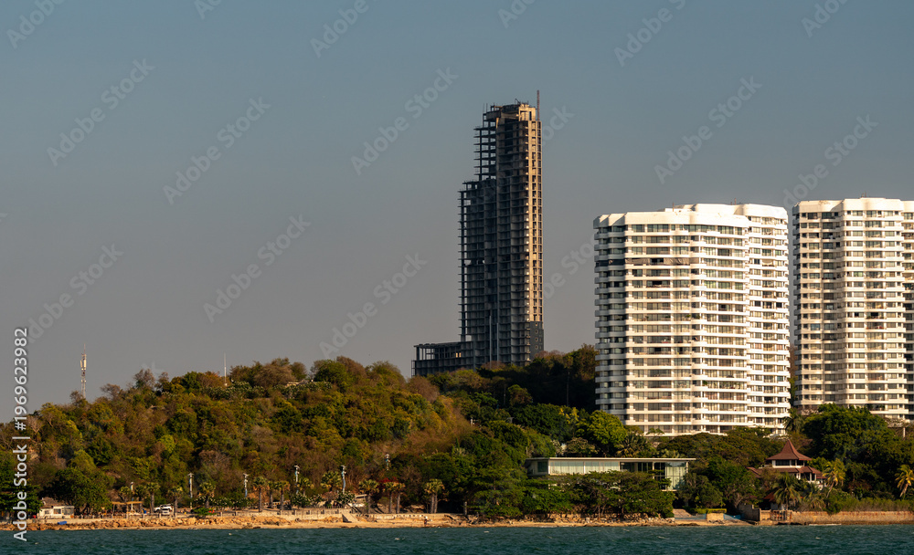 Fototapeta premium Bali Hai Ferry Terminal and Sea Views of Pattaya 