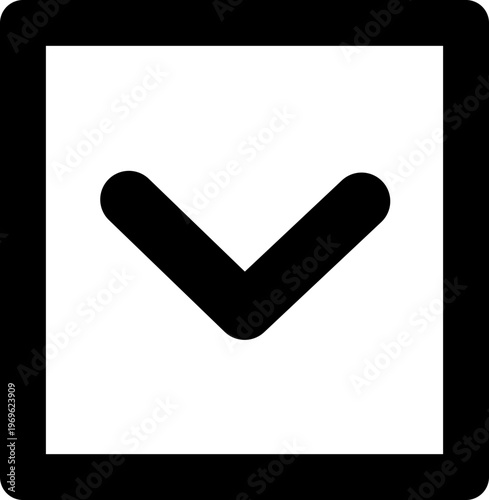 Chevron Down Square Medium