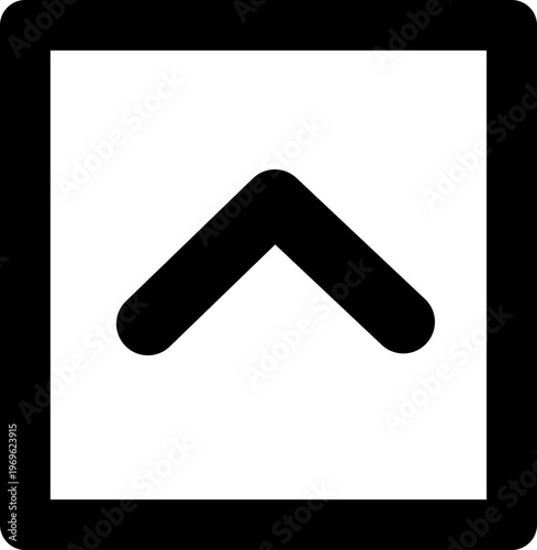 Chevron Up Square Medium