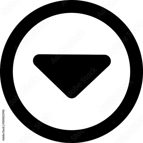 Wedge Down Circle Medium