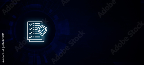  Information security audit and data compliance checklist concept for corporate regulatory standards