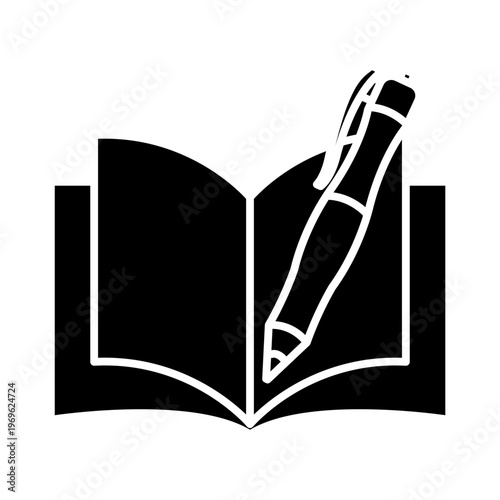 Open book and pen icon