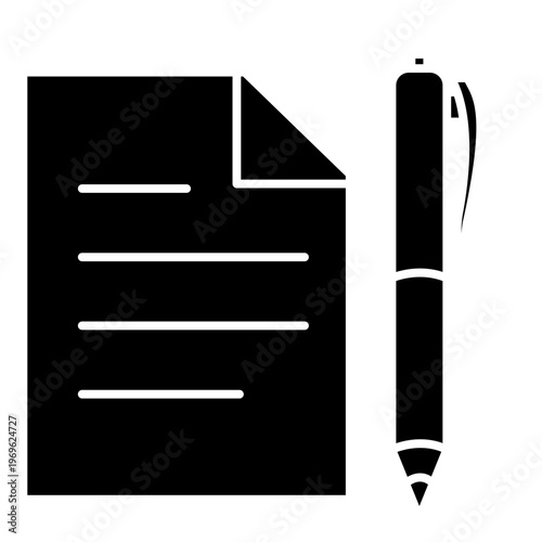 Paper and pen icon