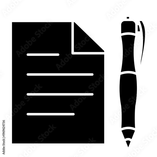 Paper and pen icon