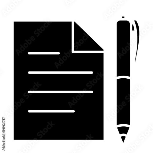 Paper and pen icon