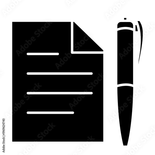 Paper and pen icon