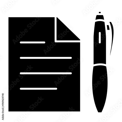 Paper and pen icon