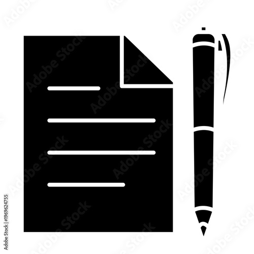 Paper and pen icon