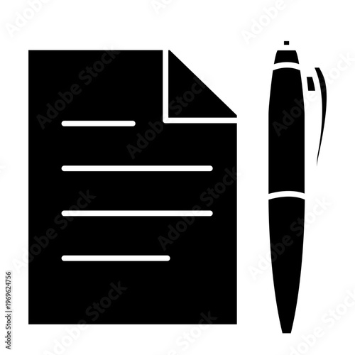Paper and pen icon
