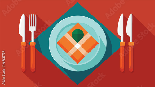 Delicious meal served on a plate with fork and knife set at a dining table in a simple setting