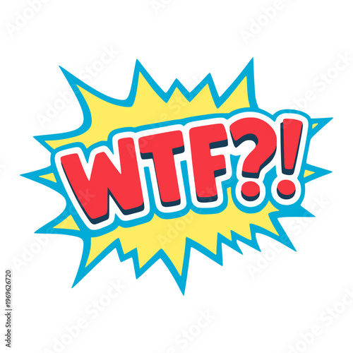 cartoon comic disgust angry expression text effect flat color vector illustration template design