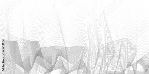 Abstract wave element for design. Digital frequency track equalizer. Stylized line art background. Vector illustration