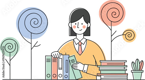 Student or Professional Organizing Books and Learning Materials