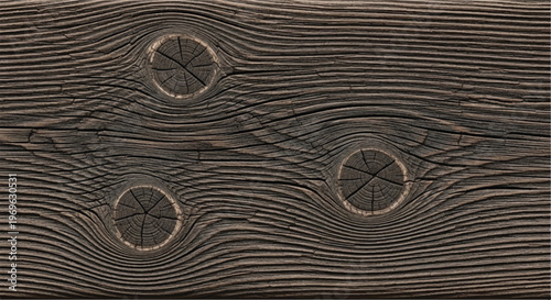 Weathered wood texture with knots and grain pattern on rustic wooden background. Wood texture with natural pattern.