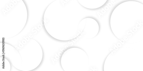 Abstract background with circle white abstract geometric background with soft light white paper circles in design .Gray abstract. Modern design background for report and project presentation template.