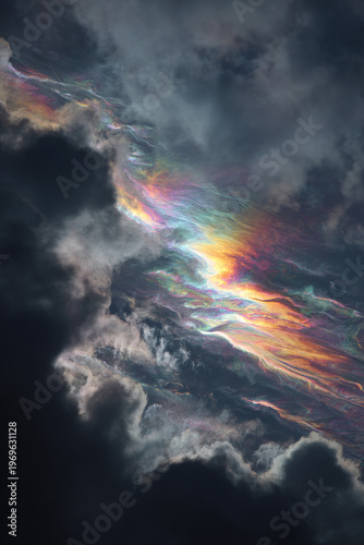 Spectacular Iridescent Clouds with Dramatic Skies