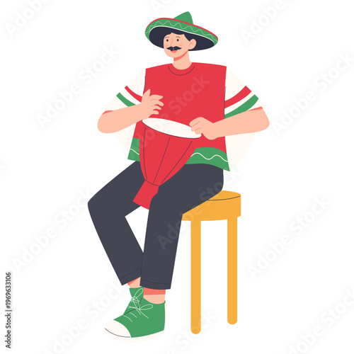 Cinco de Mayo Character Illustration Mexican Festival People