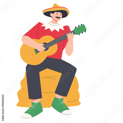 Cinco de Mayo Character Illustration Mexican Festival People