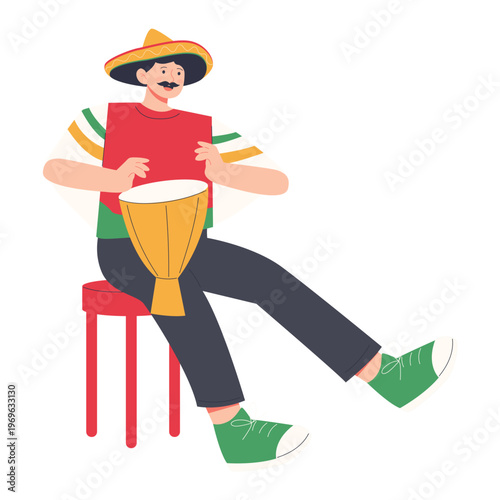 Cinco de Mayo Character Illustration Mexican Festival People