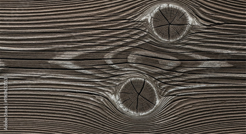 Weathered wood texture with knots and grain pattern on rustic wooden background. Wood texture with natural pattern.