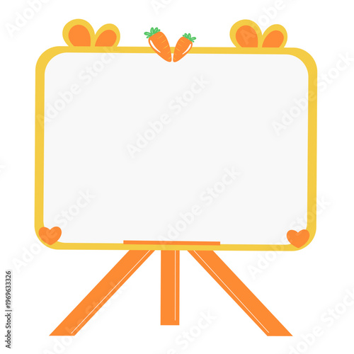 Standing board with carrot ornament 