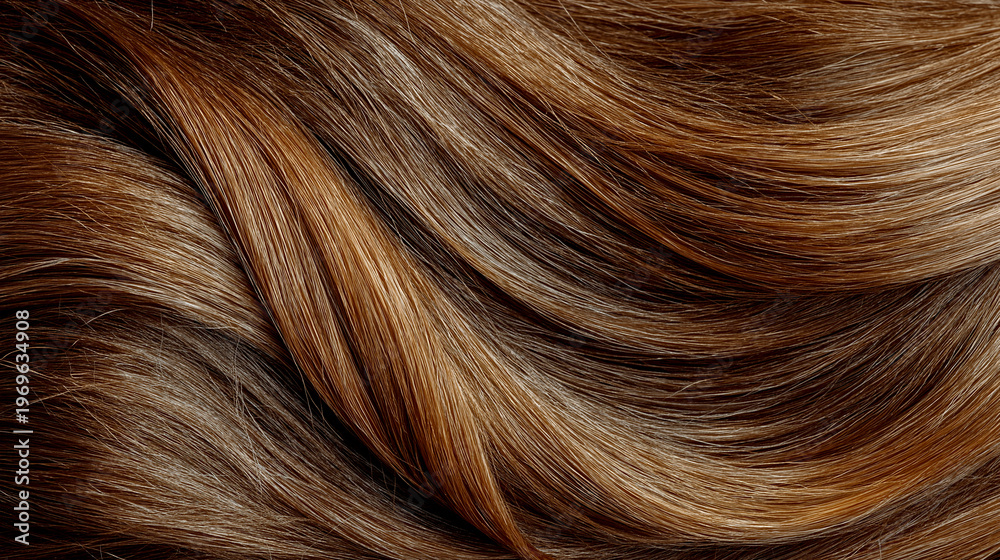 Fototapeta premium hair close-up with shiny healthy texture