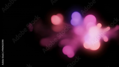 Wallpaper Mural Abstract pink light blob with pixel grid on black background Torontodigital.ca