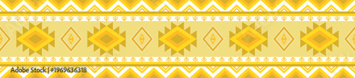 Gold ethnic border ornament. Geometric ethnic oriental seamless pattern. Stripe vector illustration. Native American Mexican African Indian tribal. Design border, textile, fabric, clothing, carpet