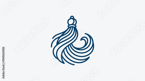 Elegant Abstract Tassel Design on Light Background