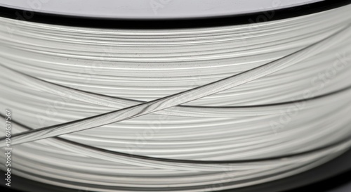 Close-up of white cable wires.