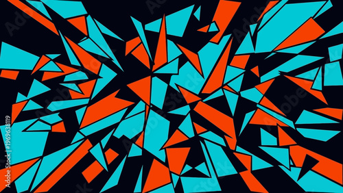 Abstract Geometric Shattered Pattern Background.