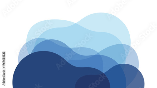 Blue Cloud Layers Illustration.