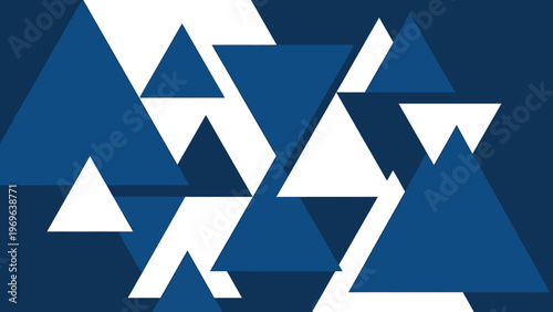 Geometric shapes blue white.