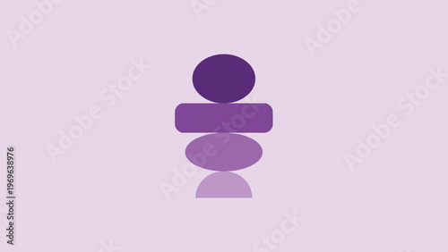 Purple Geometric Abstract Shape.