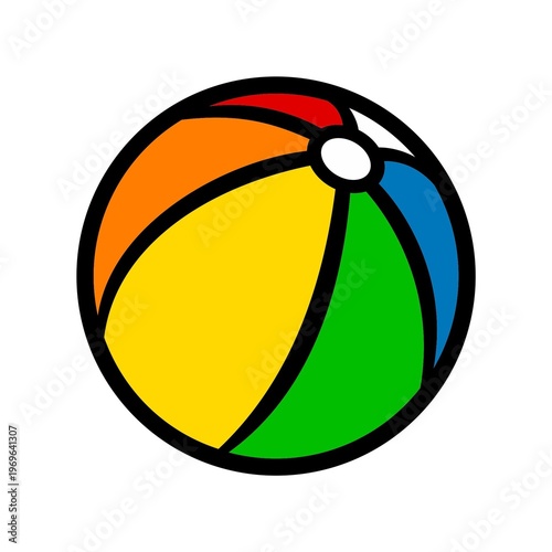 Beachball Icon Design Flat Image