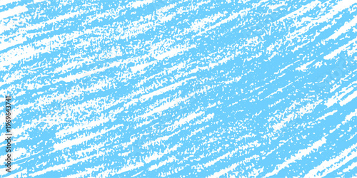 Solid light blue wax crayon scribble texture vector illustration isolated on transparent background. Abstract hand drawn sky background for children, chalk textured backdrop with rough messy strokes 