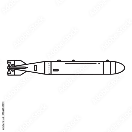 Illustrated rocket payload vehicle silhouette ready for launch.