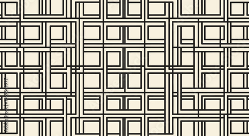 Geometric Grid Pattern: A symmetrical and intricate geometric pattern, featuring a network of intersecting lines that form a complex grid of squares, evoking a sense of structure and modern elegance.