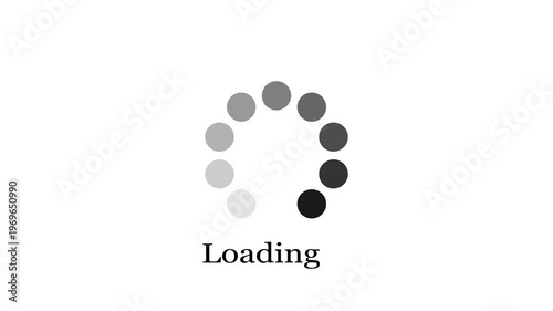 Loading screen animation on white background. 4k video