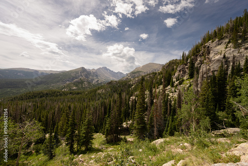 Rocky Mountain National Park mountains and evergreen forest land