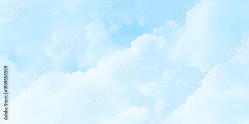 Fresh Blue Sky Background with Gentle Clouds. Open Sky with Soft Clouds and Natural Light. Pure Blue Sky with Soft Cloud Texture
