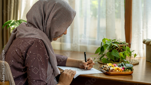 Creative Hobbyist Working on DIY Craft Project for Relaxation in Bright Room